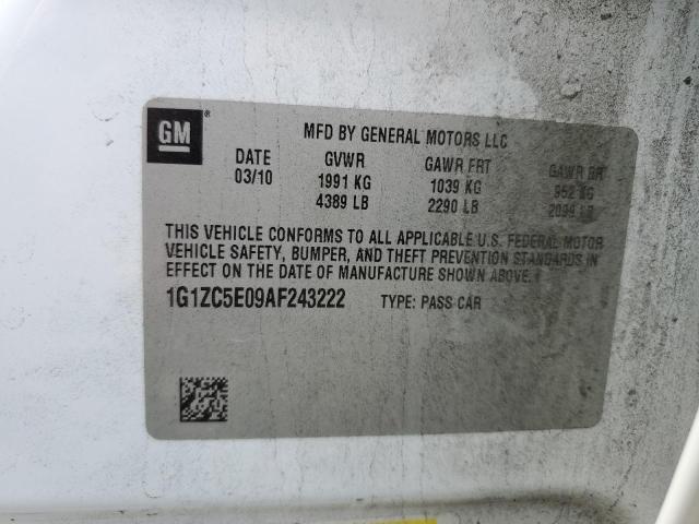 1G1ZC5E09AF243222 - 2010 CHEVROLET MALIBU 1LT 白色 照片 12