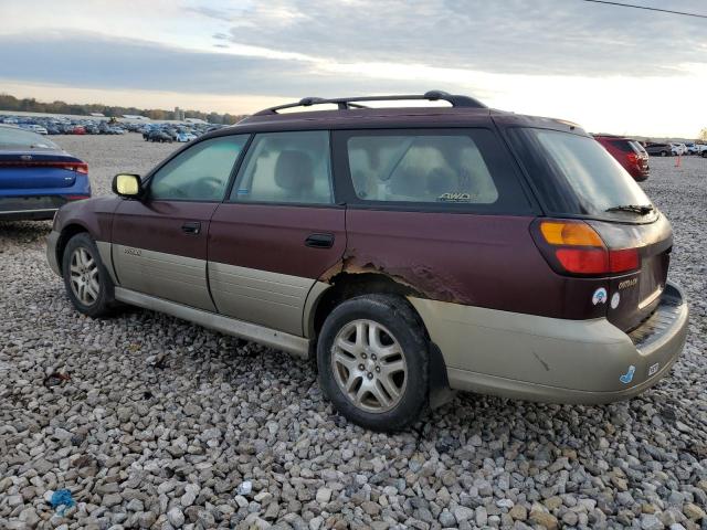 4S3BH6756Y7672234 - 2000 SUBARU LEGACY OUTBACK AWP 栗色 照片 2