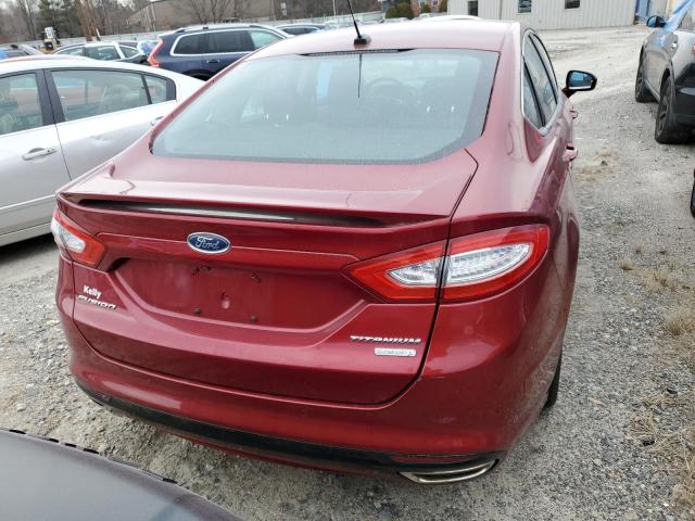 3FA6P0K91FR268216 - 2015 FORD FUSION TITANIUM RED photo 6