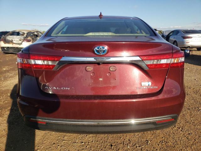 4T1BD1EB9DU002627 - 2013 TOYOTA AVALON HYBRID BURGUNDY photo 6