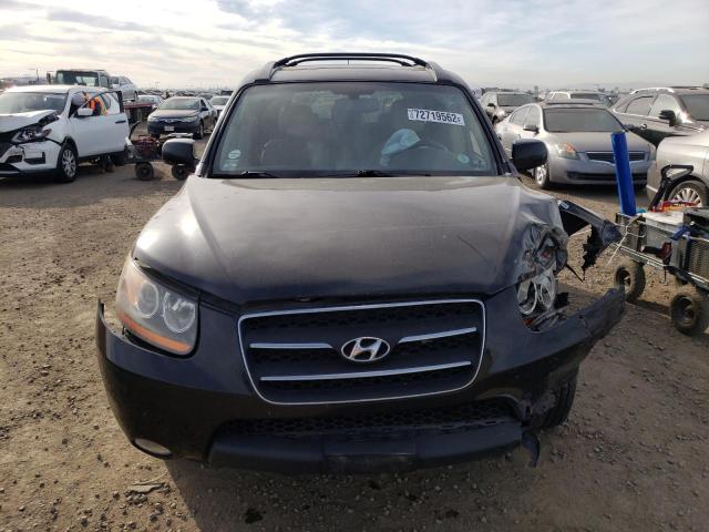 5NMSH73E39H324123 - 2009 HYUNDAI SANTA FE BLACK photo 5