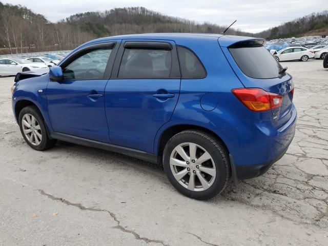 4A4AP3AU8FE047705 - 2015 MITSUBISHI OUTLANDER ES BLUE photo 2