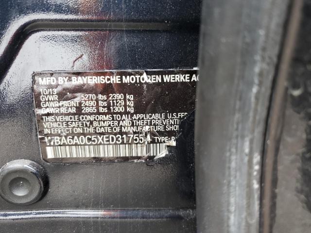 WBA6A0C5XED317554 - 2014 BMW 640 I GRAN COUPE BLUE photo 12