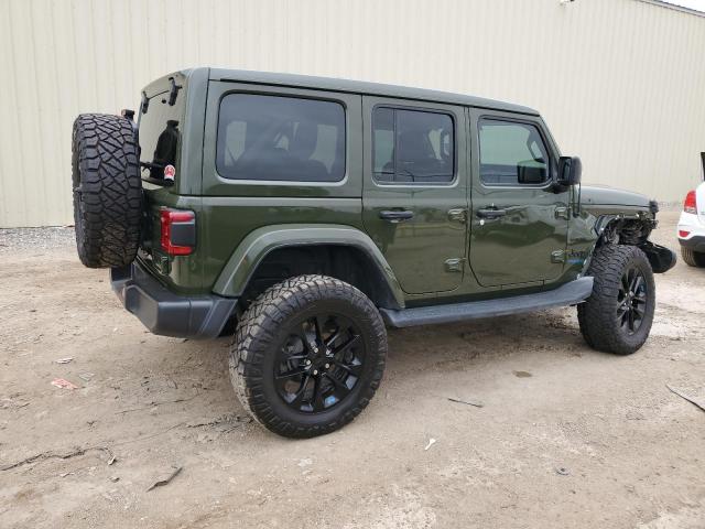 1C4JJXP64NW171682 - 2022 JEEP WRANGLER U SAHARA 4XE GREEN photo 3