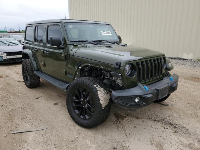 1C4JJXP64NW171682 - 2022 JEEP WRANGLER U SAHARA 4XE GREEN photo 4