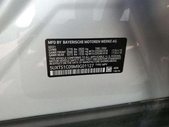 5UXTS1C09M9G01127 - 2021 BMW X3 XDRIVE30E Күміс фото 13