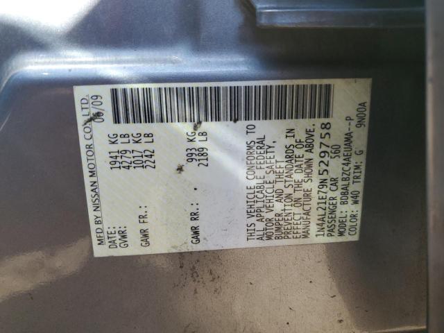 1N4AL21E79N529758 - 2009 NISSAN ALTIMA 2.5 GRAY photo 12