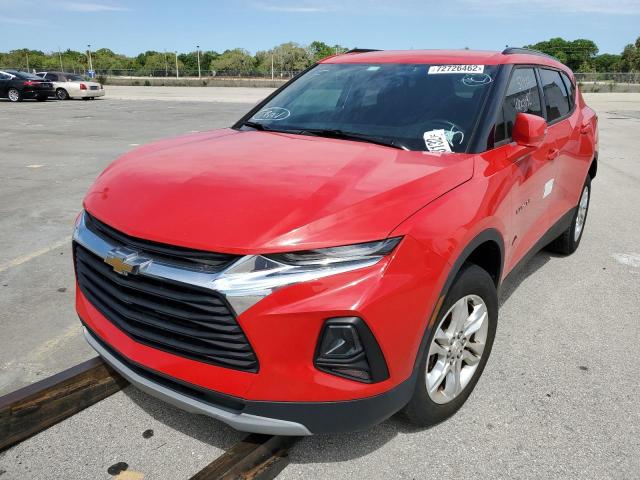 3GNKBBRA0KS702459 - 2019 CHEVROLET BLAZER 1LT RED photo 2