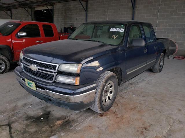 2GCEC13V971159494 - 2007 CHEVROLET SILVERADO C1500 CLASSIC CREW CAB BLUE photo 2