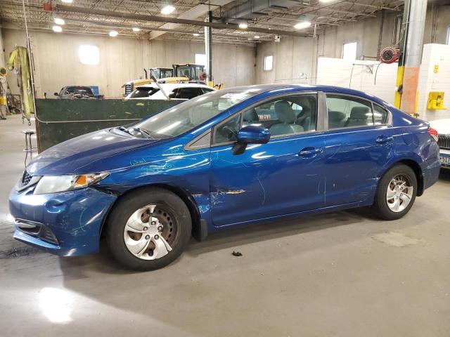 19XFB2F58EE035693 - 2014 HONDA CIVIC LX BLUE photo 1