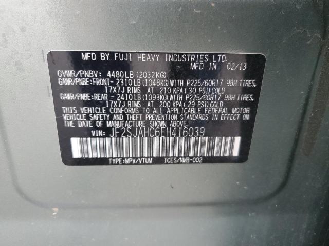 JF2SJAHC6EH416039 - 2014 SUBARU FORESTER 2.5I LIMITED GREEN photo 13