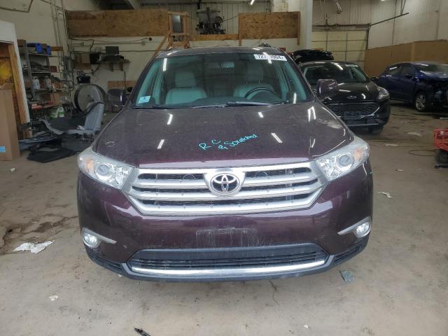 5TDDK3EH5CS120678 - 2012 TOYOTA HIGHLANDER LIMITED MAROON photo 5