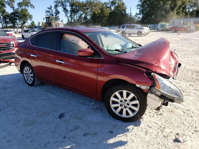 3N1AB7AP6FL656155 - 2015 NISSAN SENTRA S RED photo 4