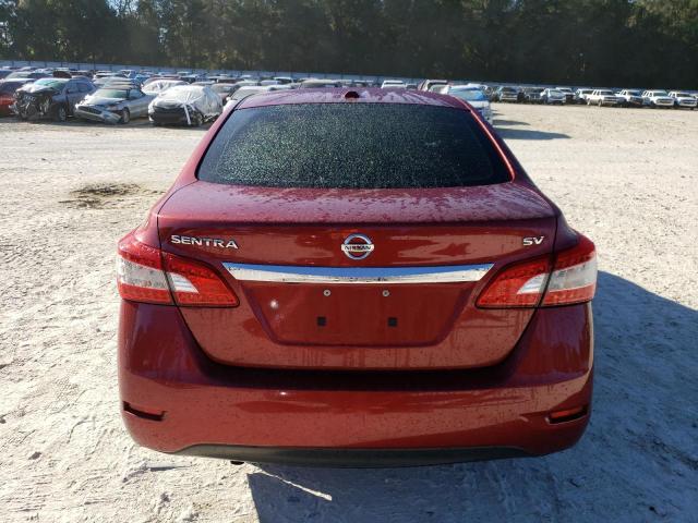 3N1AB7AP6FL656155 - 2015 NISSAN SENTRA S RED photo 6