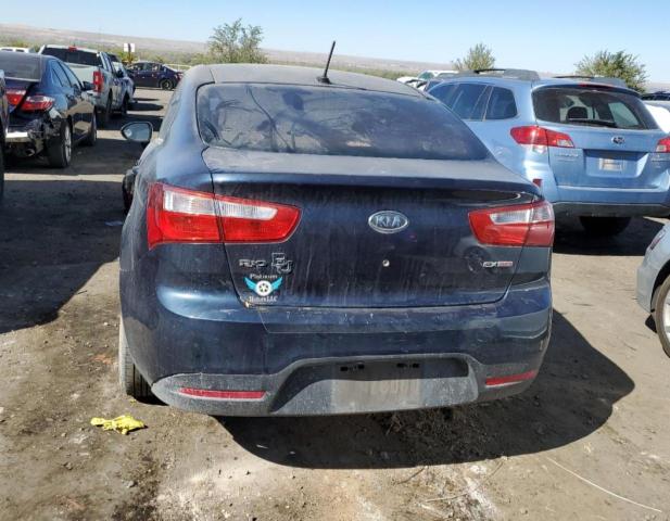 KNADN4A30C6047787 - 2012 KIA RIO EX BLUE photo 6