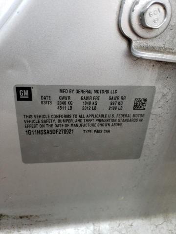 1G11H5SA5DF270921 - 2013 CHEVROLET MALIBU LTZ ვერცხლისფერი ფოტო 12