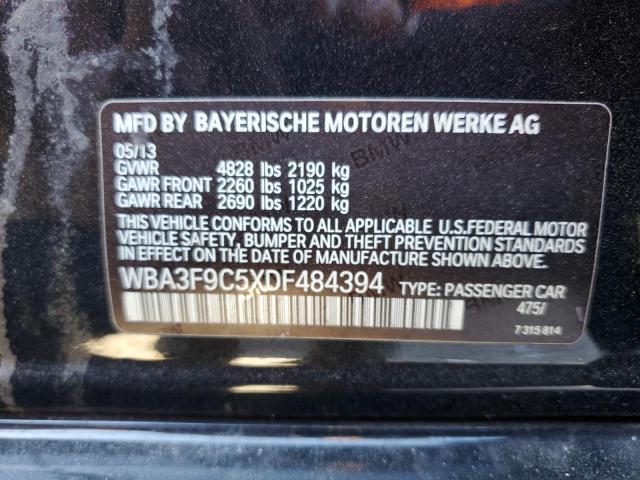 WBA3F9C5XDF484394 - 2013 BMW ACTIVEHYBR BLACK photo 12