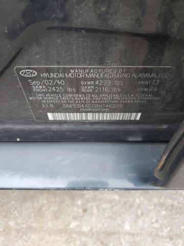 5NPEB4AC0BH146209 - 2011 HYUNDAI SONATA GLS BLUE photo 12