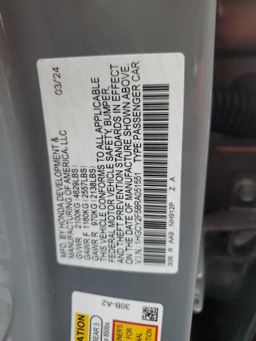 1HGCY2F58RA051551 - 2024 HONDA ACCORD HYBRID SPORT GRAY photo 12