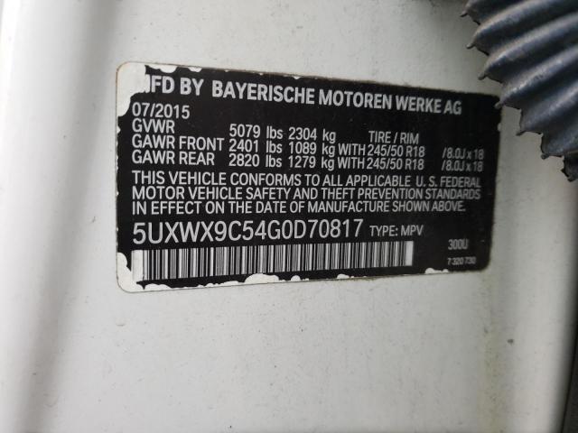 5UXWX9C54G0D70817 - 2016 BMW X3 XDRIVE28I WHITE photo 13