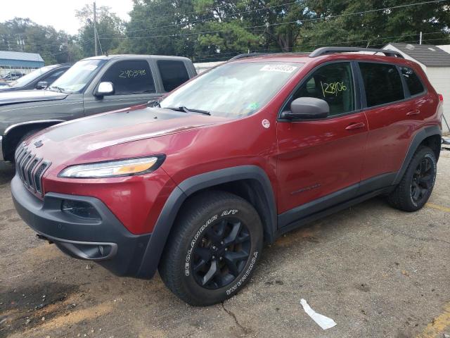 1C4PJMBS0FW690890 - 2015 JEEP CHEROKEE TRAILHAWK RED photo 1