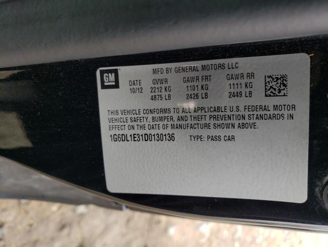 1G6DL1E31D0130136 - 2013 CADILLAC CTS PERFORMANCE COLLECTION BLACK photo 12