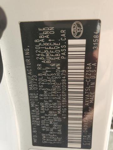 4T1G11BK6PU098479 - 2023 TOYOTA CAMRY SE NIGHT SHADE WHITE photo 12