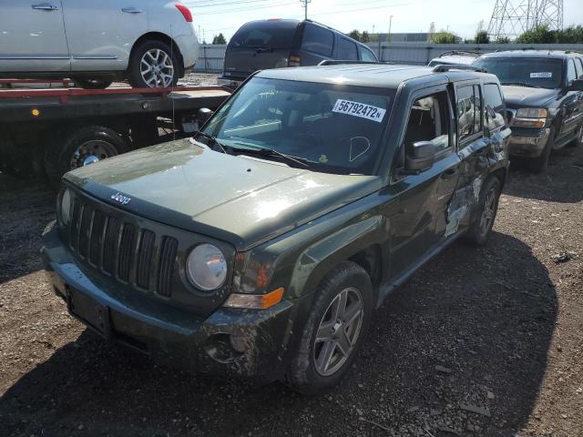 1J8FF28W57D395608 - 2007 JEEP PATRIOT SPORT GREEN photo 2