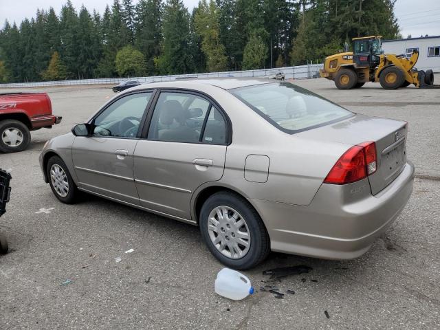 2HGES165X4H615358 - 2004 HONDA CIVIC LX TAN photo 2