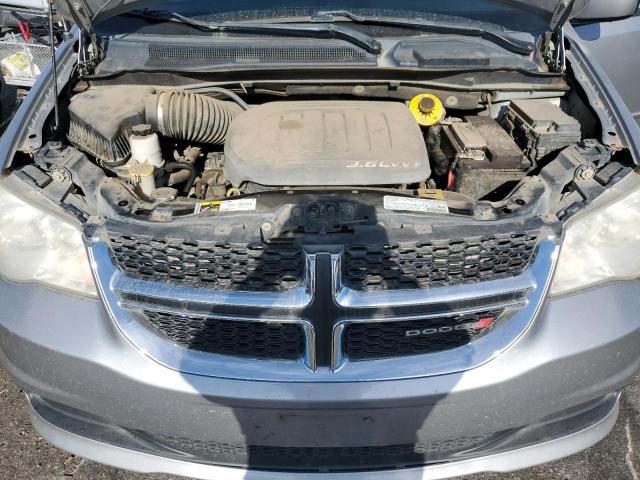 2C4RDGCGXDR790884 - 2013 DODGE GRAND CARA SXT SILVER photo 12