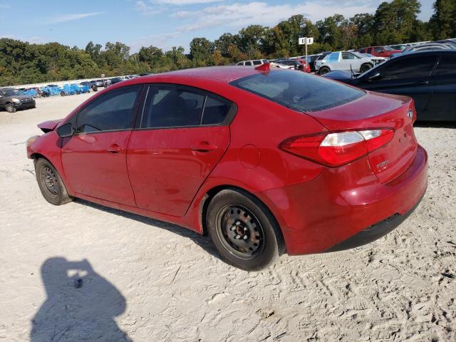 KNAFK4A63G5481113 - 2016 KIA FORTE LX RED photo 2