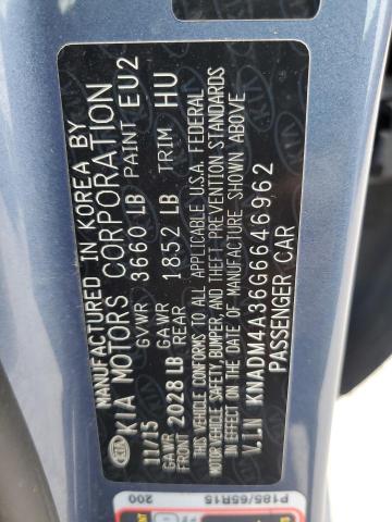 KNADM4A36G6646962 - 2018 KIA RIO LX BLUE photo 12