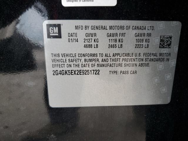 2G4GK5EX2E9251722 - 2014 BUICK REGAL 黑色 照片 13