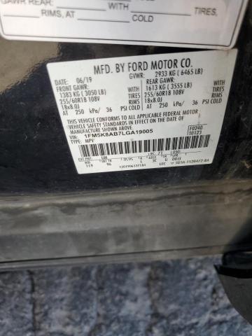 1FM5K8AB7LGA19005 - 2020 FORD EXPLORER POLICE INTERCEPTOR 黑色 照片 14