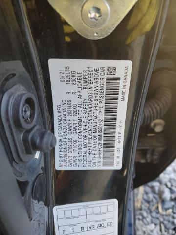 2HGFC2F86MH550462 - 2021 HONDA CIVIC SPORT 黑色 照片 12