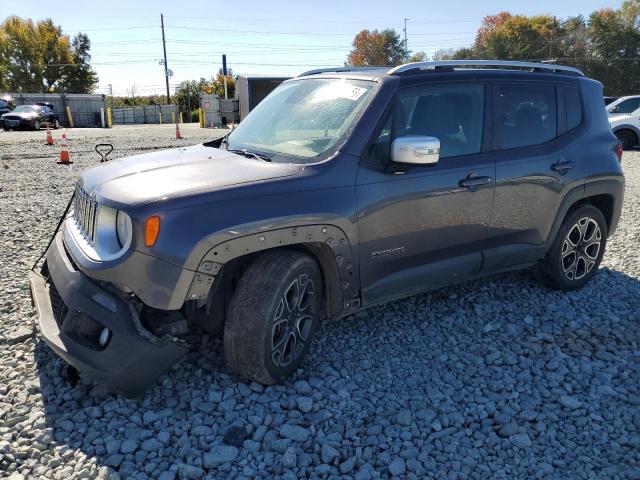 ZACCJADT2GPE12297 - 2016 JEEP RENEGADE LIMITED GRAY photo 1