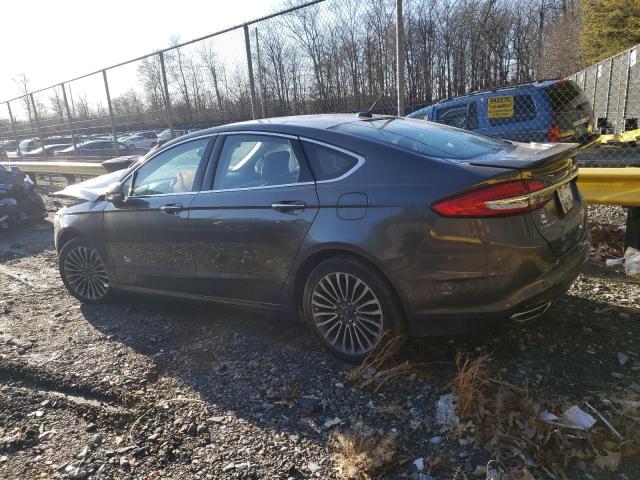 3FA6P0K9XHR111478 - 2017 FORD FUSION TITANIUM GRAY photo 2