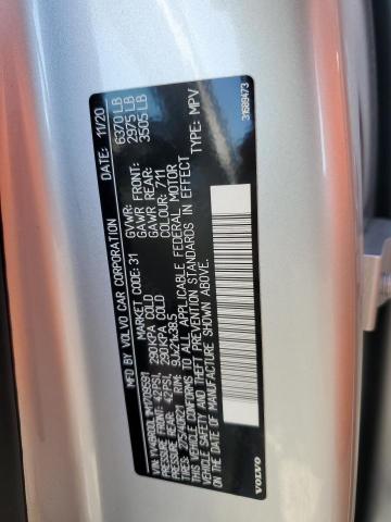 YV4BR00L1M1709591 - 2021 VOLVO XC90 T8 RECHARGE INSCRIPTION SILVER photo 12