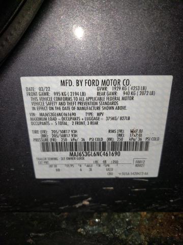 MAJ6S3GL6NC461690 - 2022 FORD ECOSPORT SE GRAY photo 13