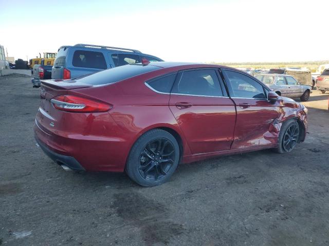 3FA6P0HD4KR172960 - 2019 FORD FUSION SE RED photo 3