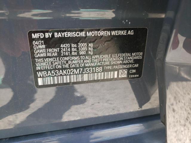 WBA53AK02M7J33188 - 2021 BMW 228I Gris foto 12