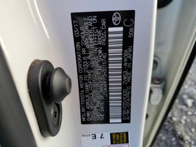 JTDKARFP2H3015740 - 2017 TOYOTA PRIUS PRIM თეთრი ფოტო 12