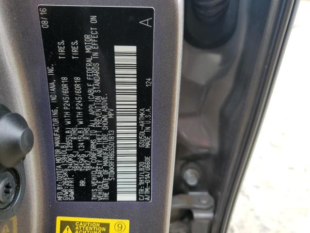 5TDKKRFH8GS501813 - 2016 TOYOTA HIGHLANDER XLE Boz foto 13