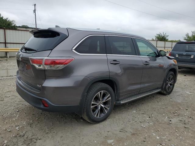 5TDKKRFH8GS501813 - 2016 TOYOTA HIGHLANDER XLE GRAY photo 3