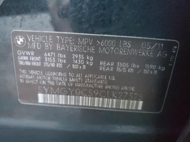 5YMGY0C59CLK27325 - 2012 BMW X5 M BLACK photo 13