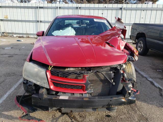 1C3CDZCG9DN768281 - 2013 DODGE AVENGER R/ SXT RED photo 5