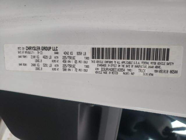 3C6URVHG8EE103954 - 2014 RAM PROMASTER 3500 HIGH თეთრი ფოტო 13