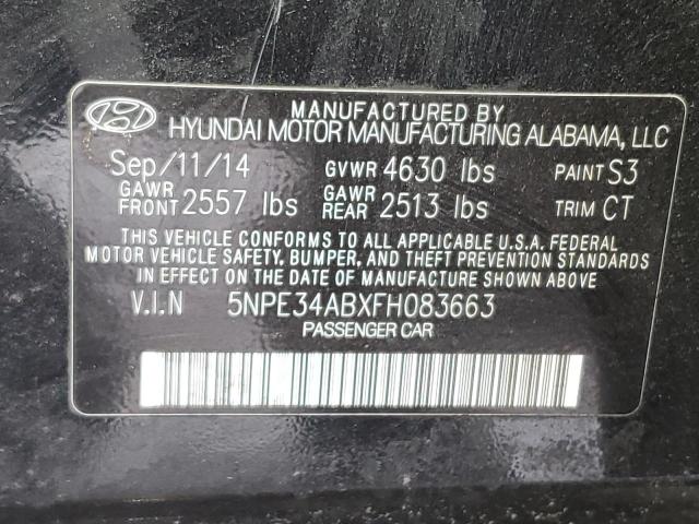 5NPE34ABXFH083663 - 2015 HYUNDAI SONATA SPORT BLACK photo 13