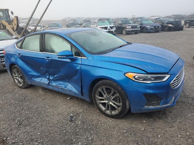 3FA6P0CD2LR107582 - 2020 FORD FUSION SEL BLUE photo 4