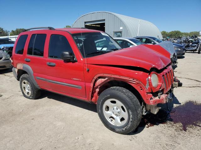 1J8GL48K44W258469 - 2004 JEEP LIBERTY SPORT RED photo 4